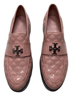 Tory Burch Women's Pink Mini Everly‎ Chunky Leather Loafer Size  9